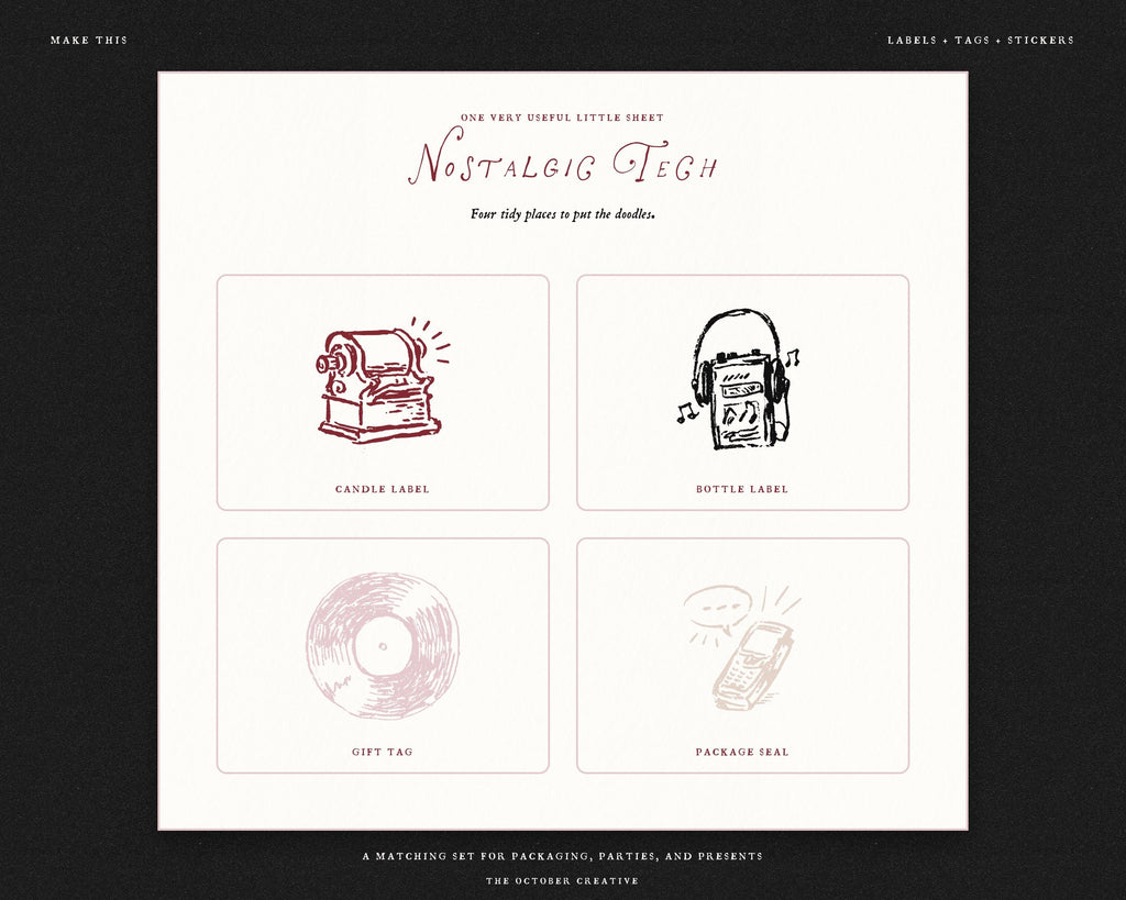Nostalgic Tech Doodle Pack, preview 13