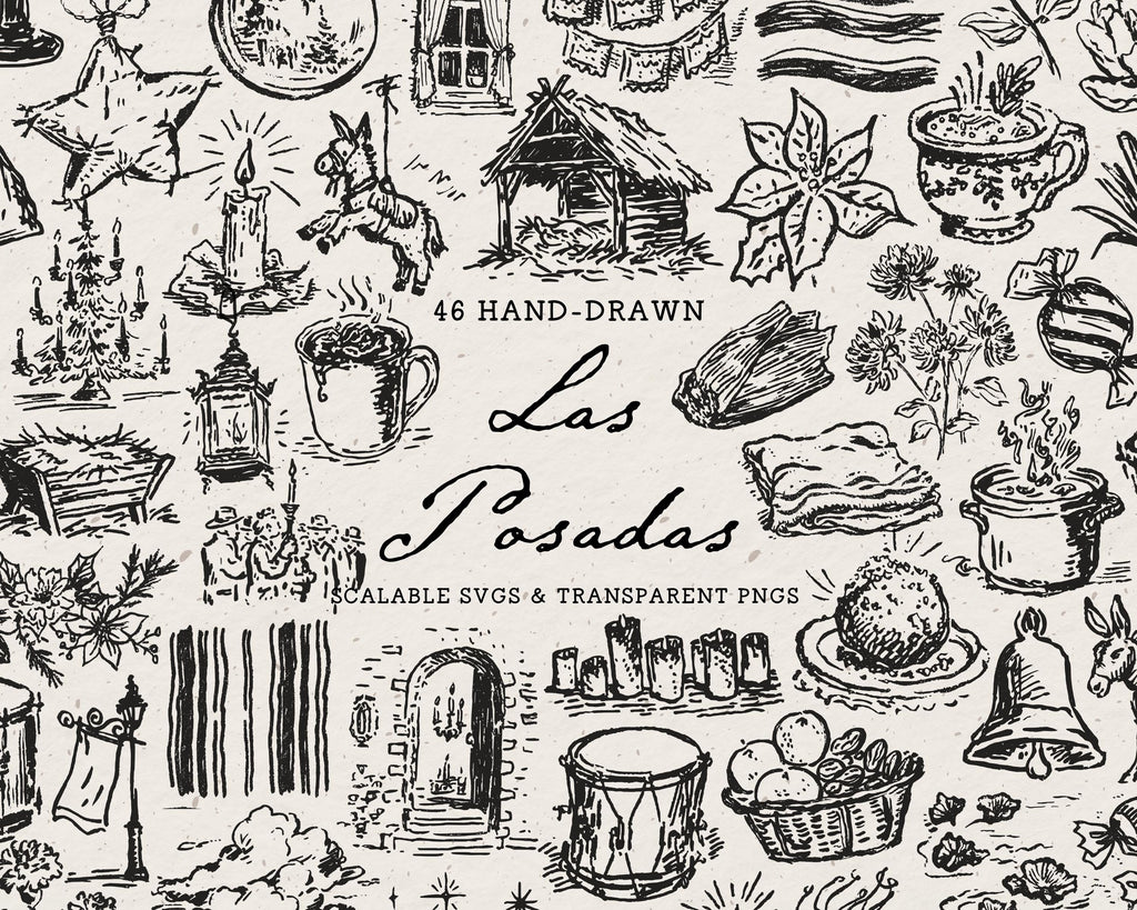 Las Posadas Doodle Pack, preview 1