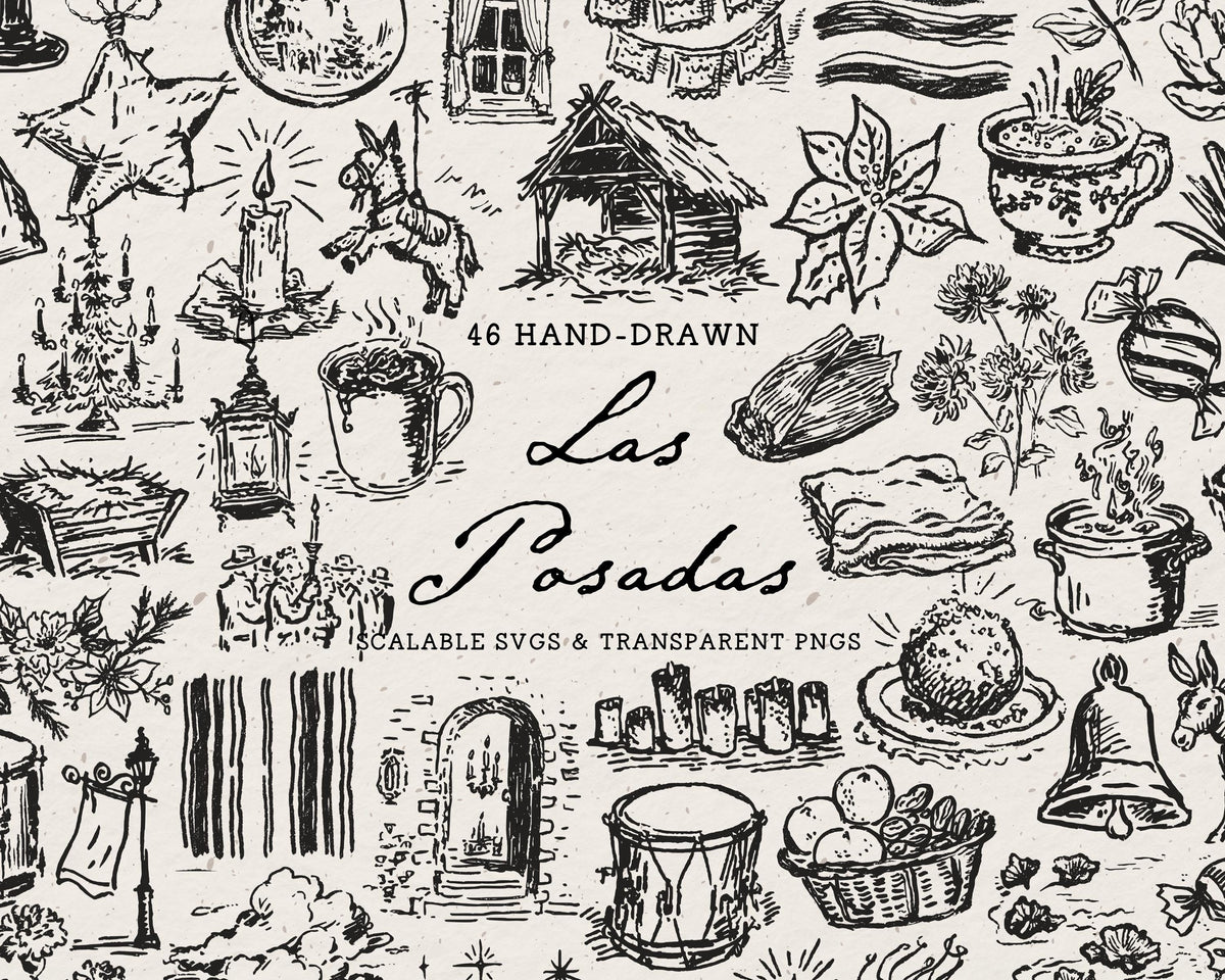 Las Posadas Doodle Pack, preview 1