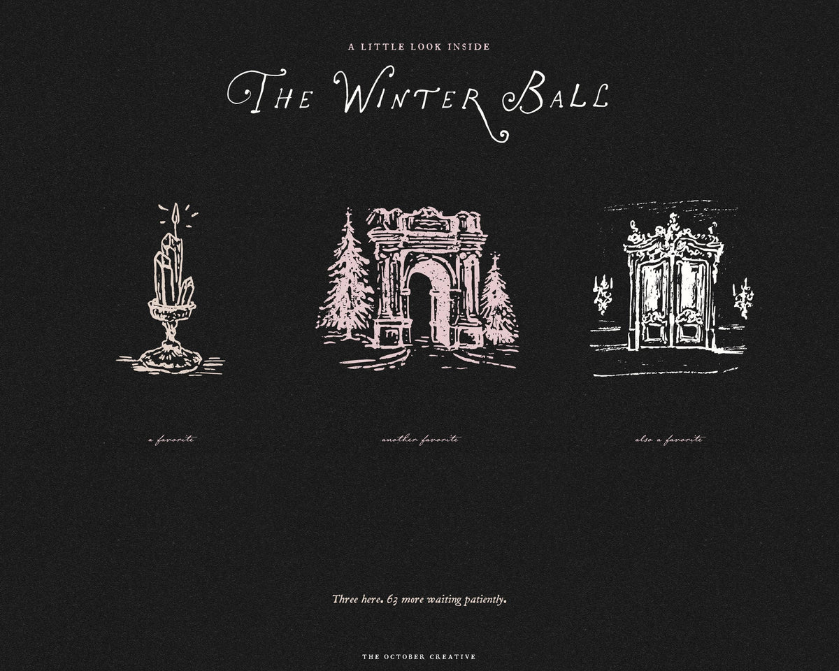 The Winter Ball Doodle Pack, preview 10