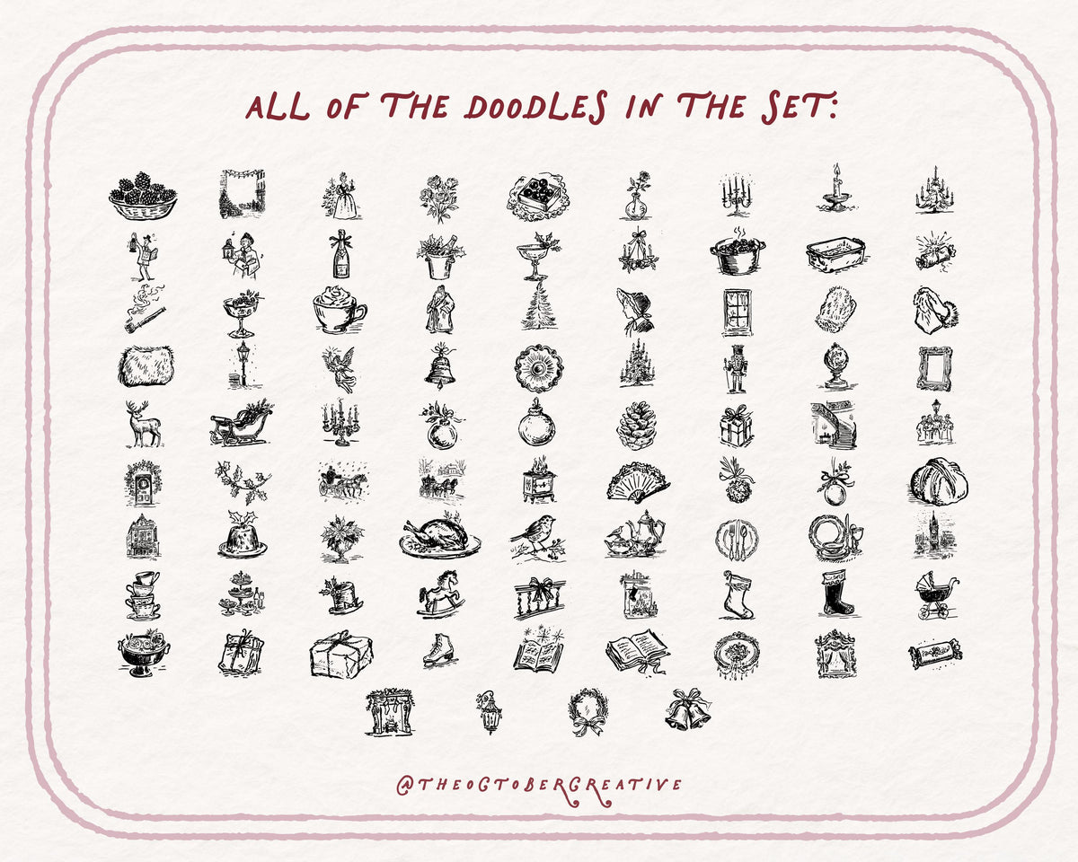 A Victorian Christmas Doodle Pack, preview 5