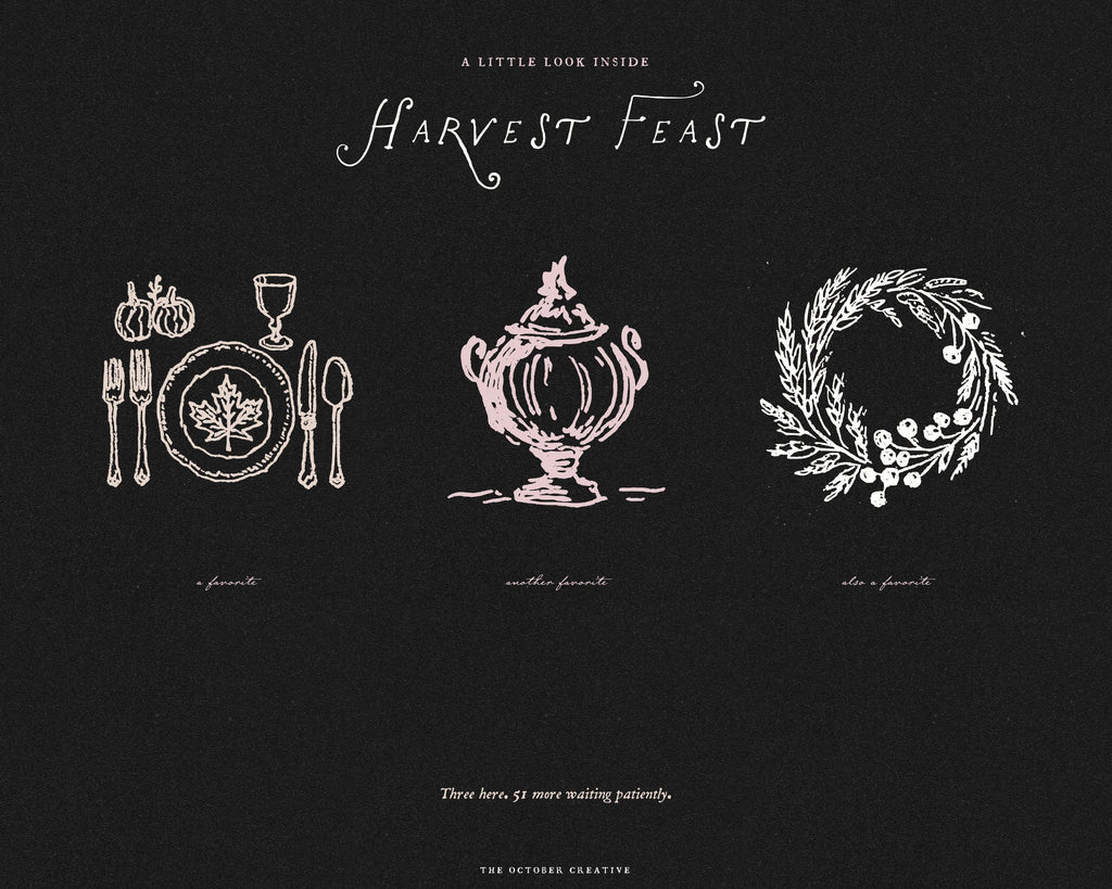 Harvest Feast Doodle Pack, preview 10