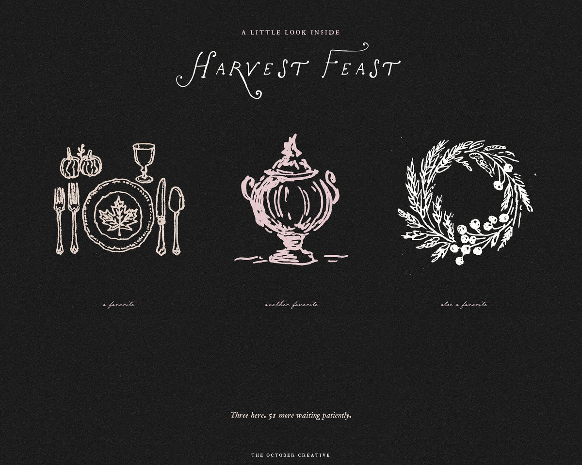 Harvest Feast Doodle Pack, preview 10