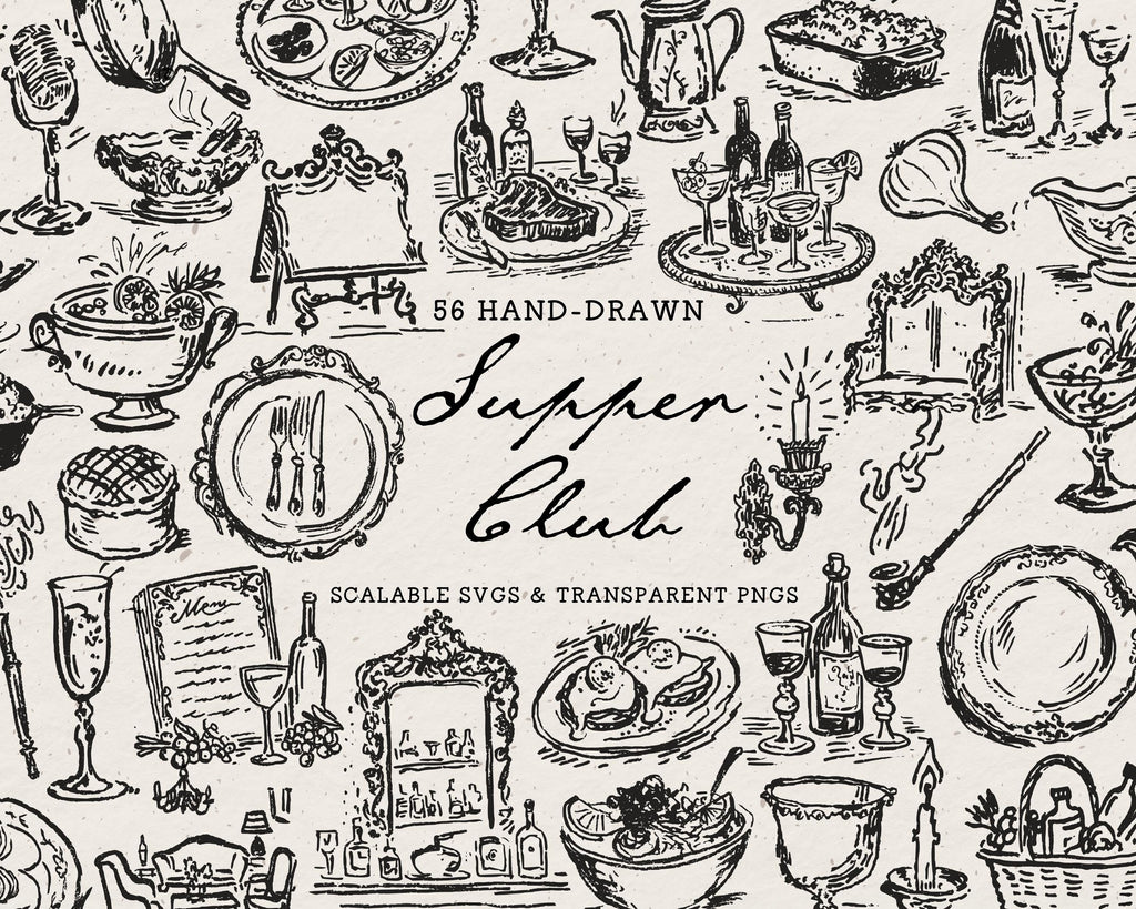 Supper Club Doodle Pack, preview 1