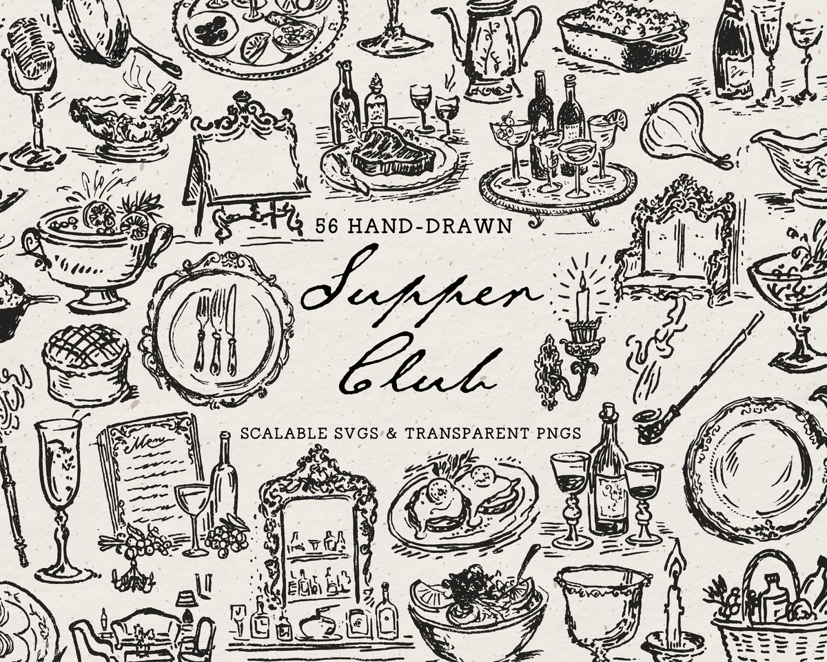 Supper Club Doodle Pack, preview 1