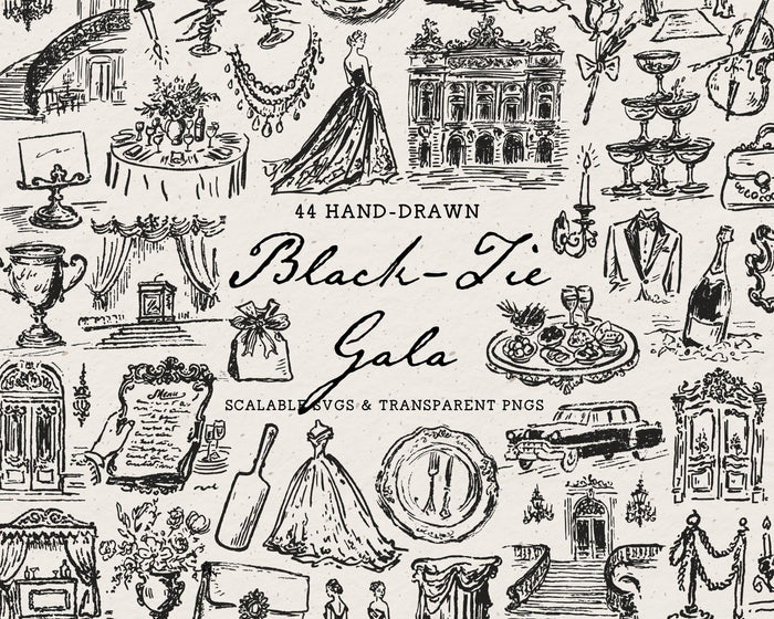 The Black-Tie Gala Doodle Pack