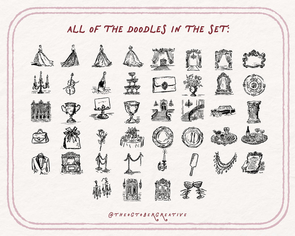 The Black-Tie Gala Doodle Pack, preview 5