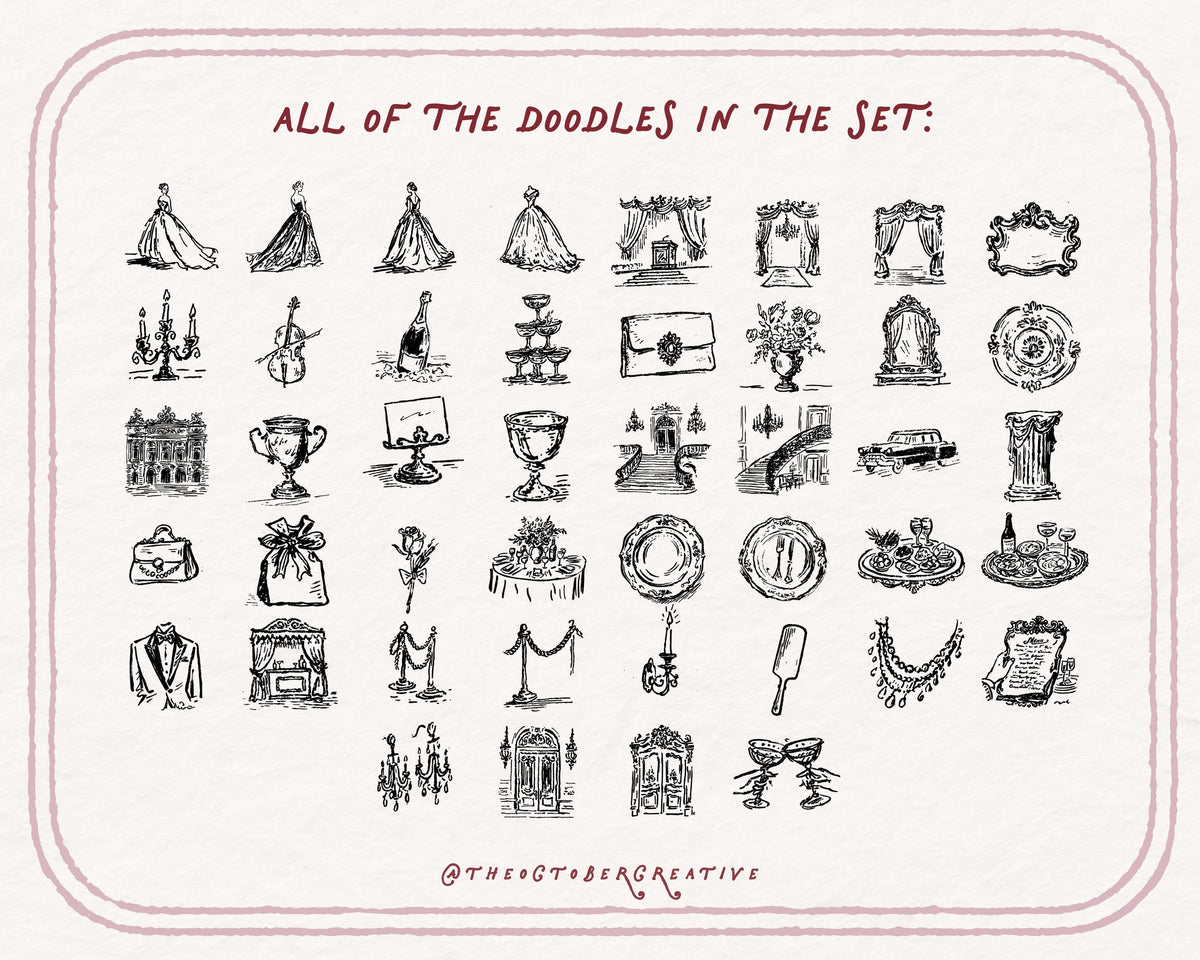 The Black-Tie Gala Doodle Pack, preview 5