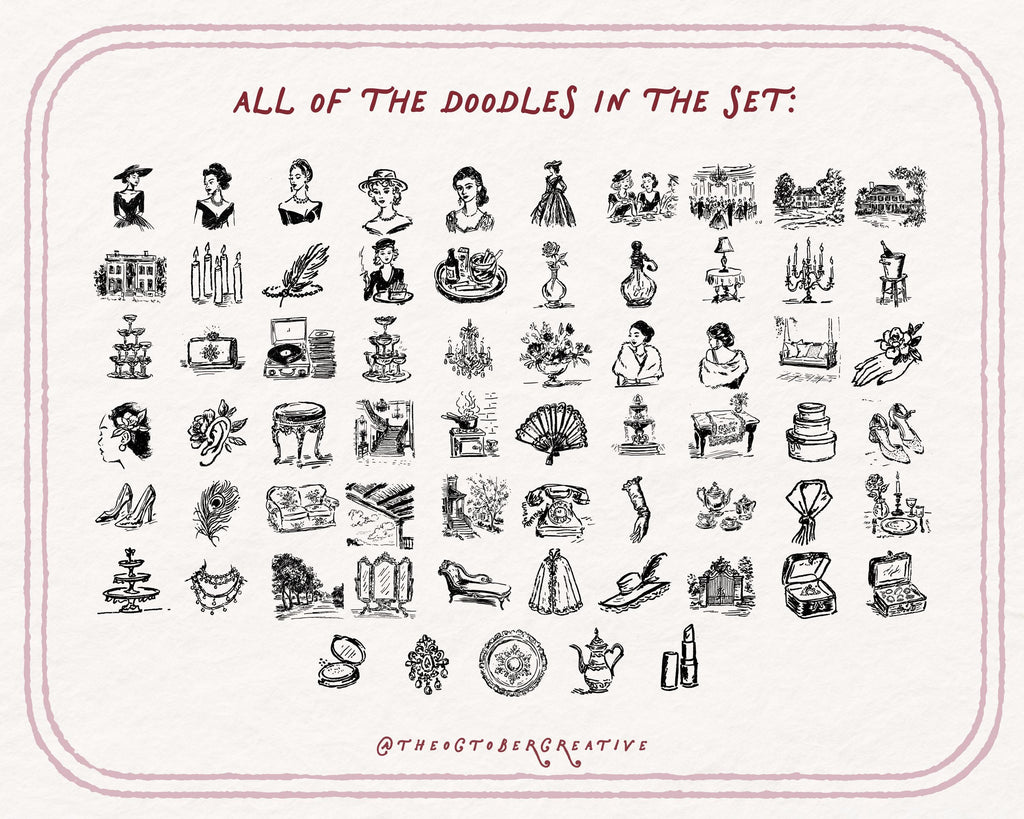 Southern Elegance Doodle Pack, preview 5