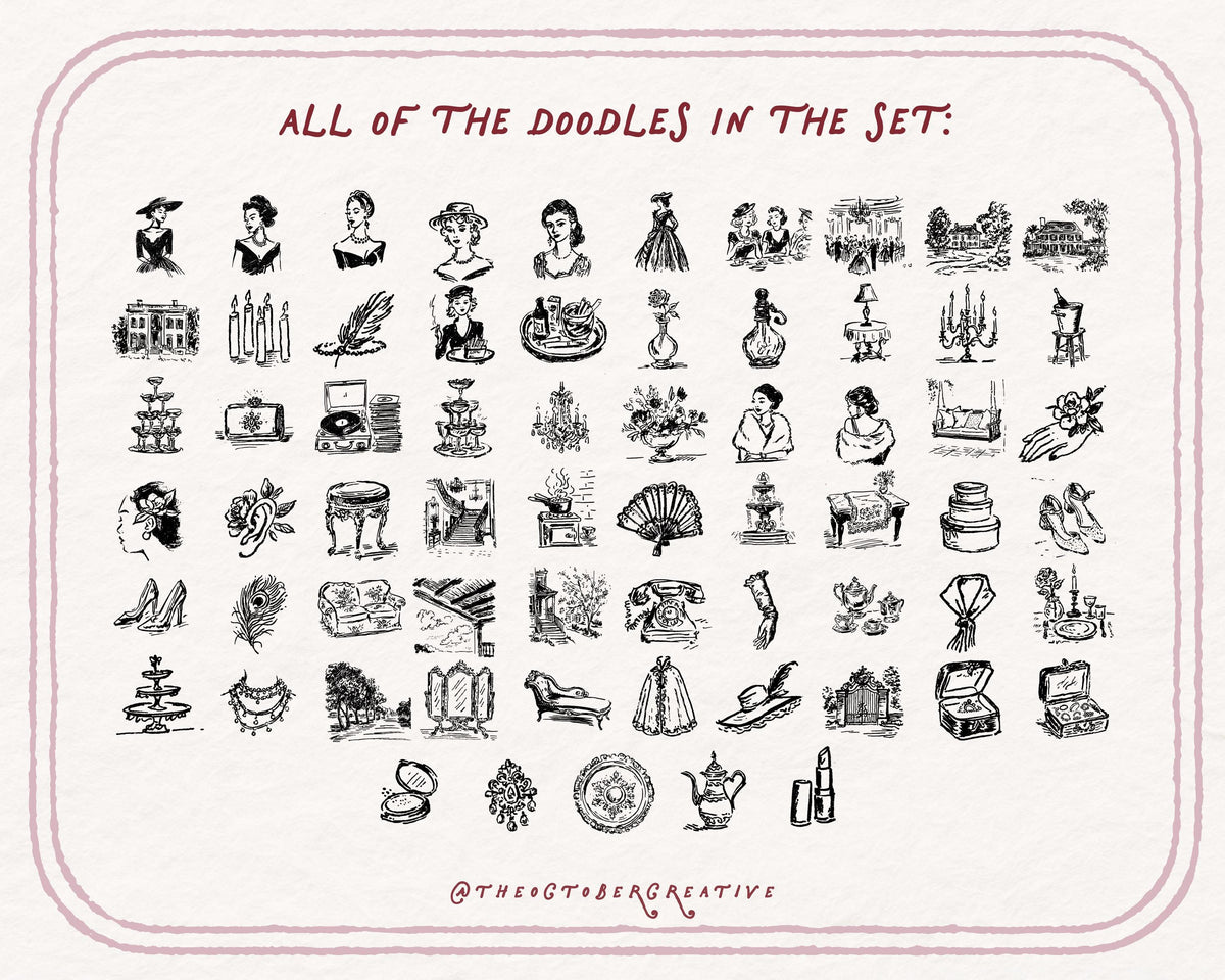 Southern Elegance Doodle Pack, preview 5