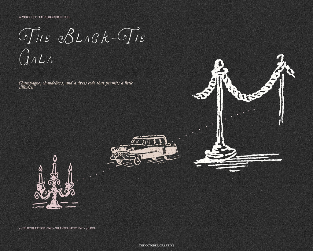 The Black-Tie Gala Doodle Pack, preview 15