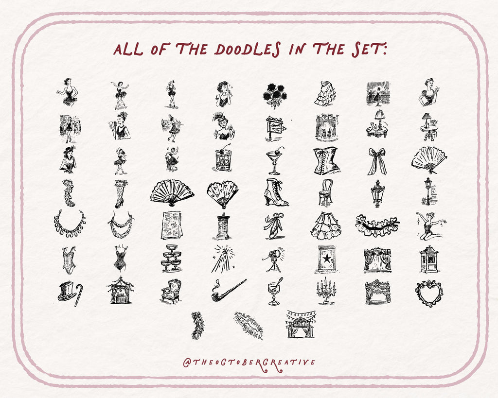 The Cabaret Doodle Pack, preview 5