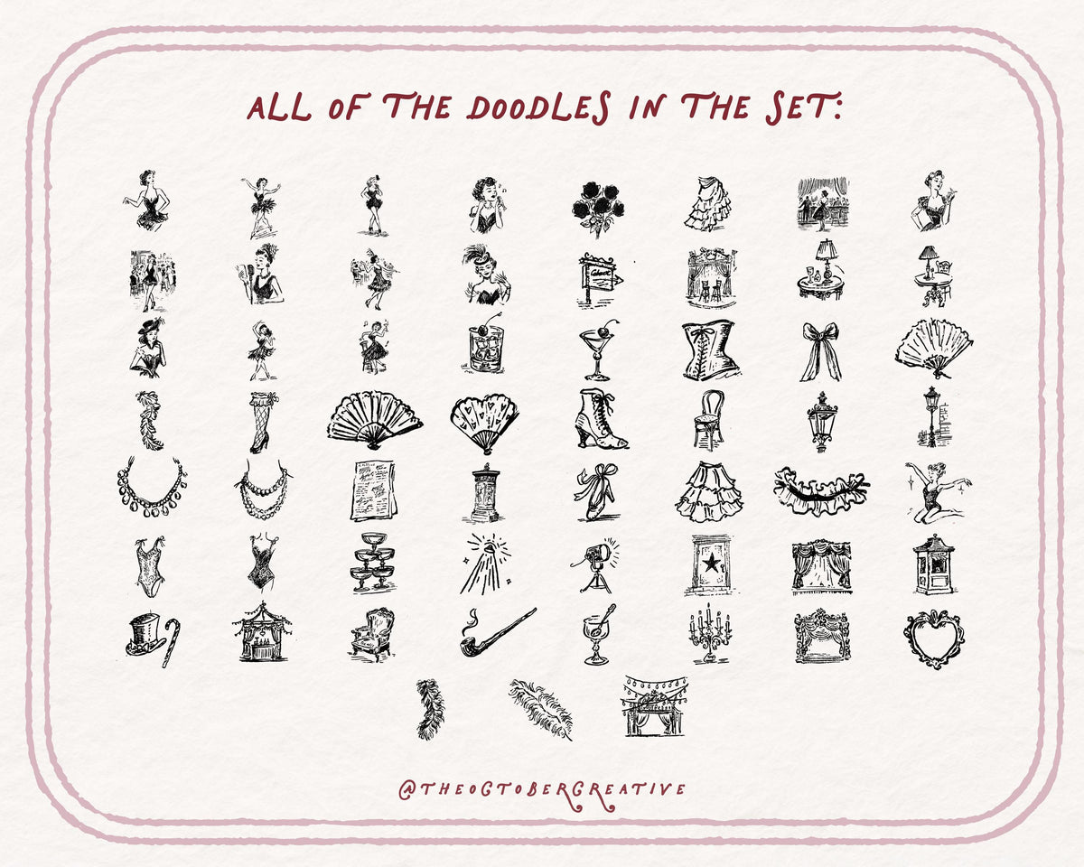 The Cabaret Doodle Pack, preview 5