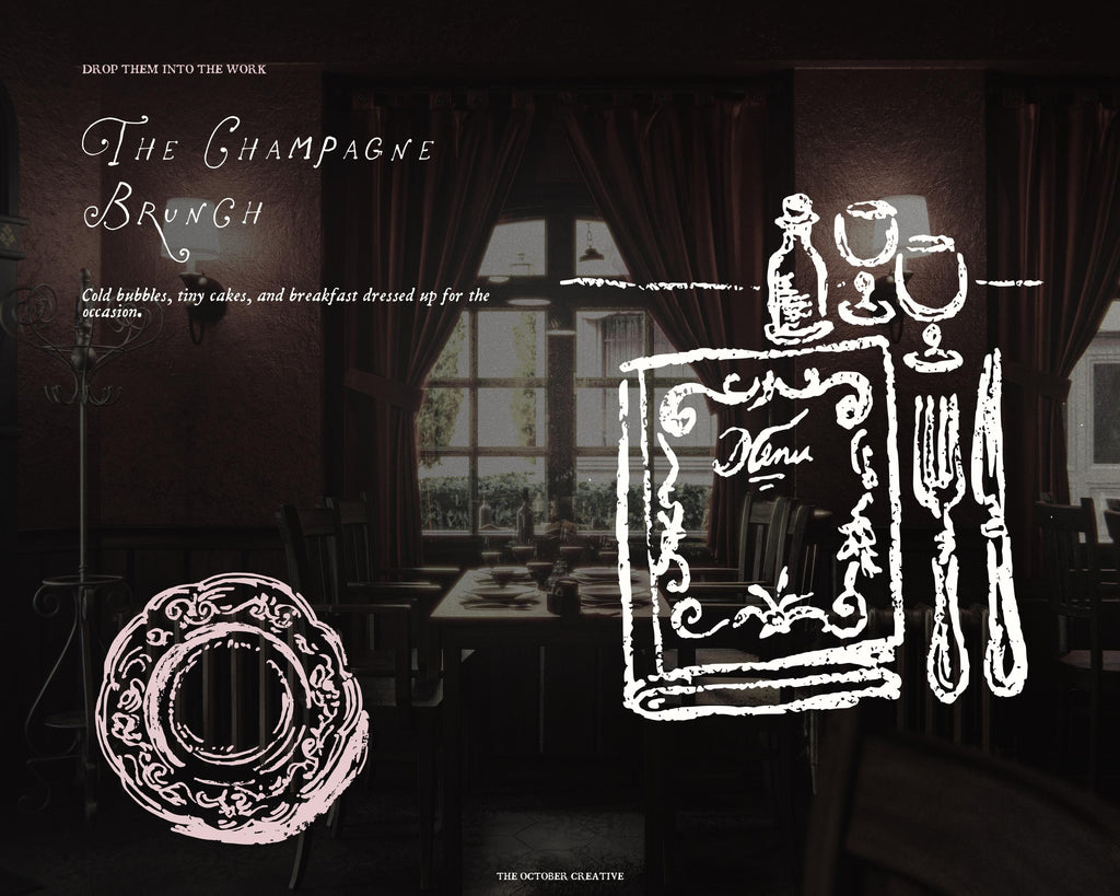 The Champagne Brunch Doodle Pack, preview 9
