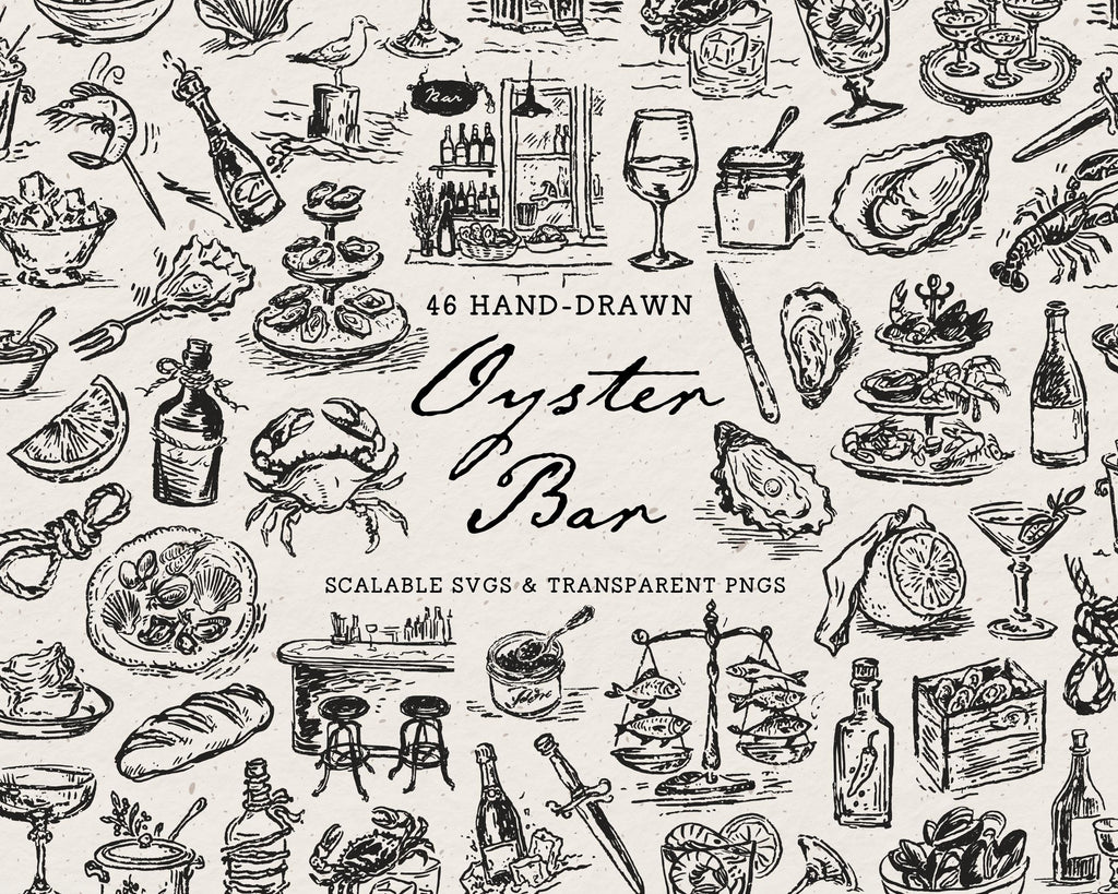 Oyster Bar Doodle Pack, preview 1