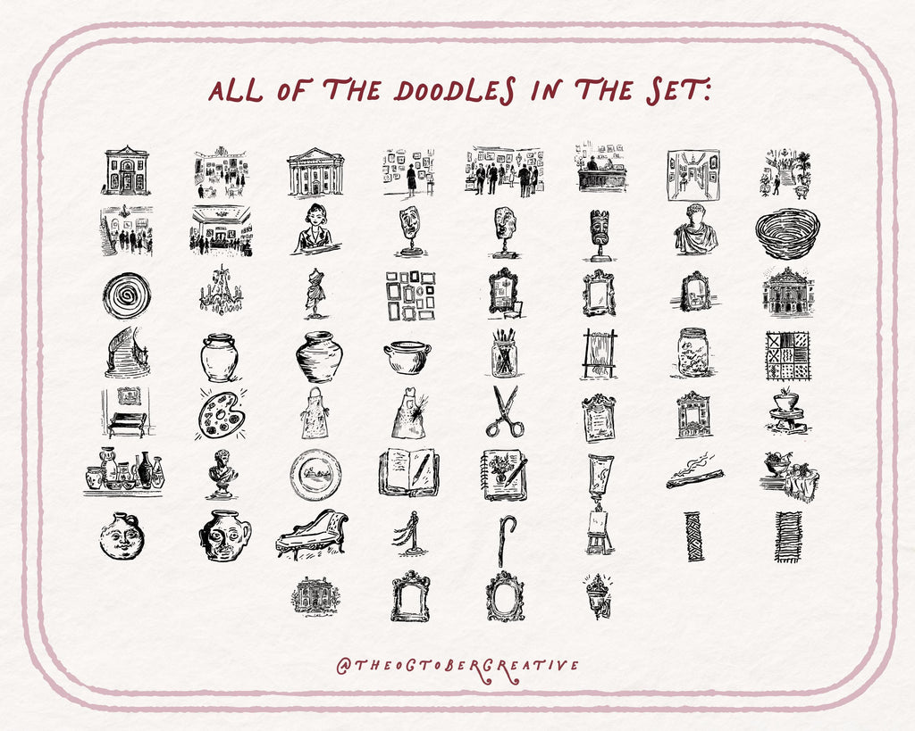 Art Gallery Doodle Pack, preview 5
