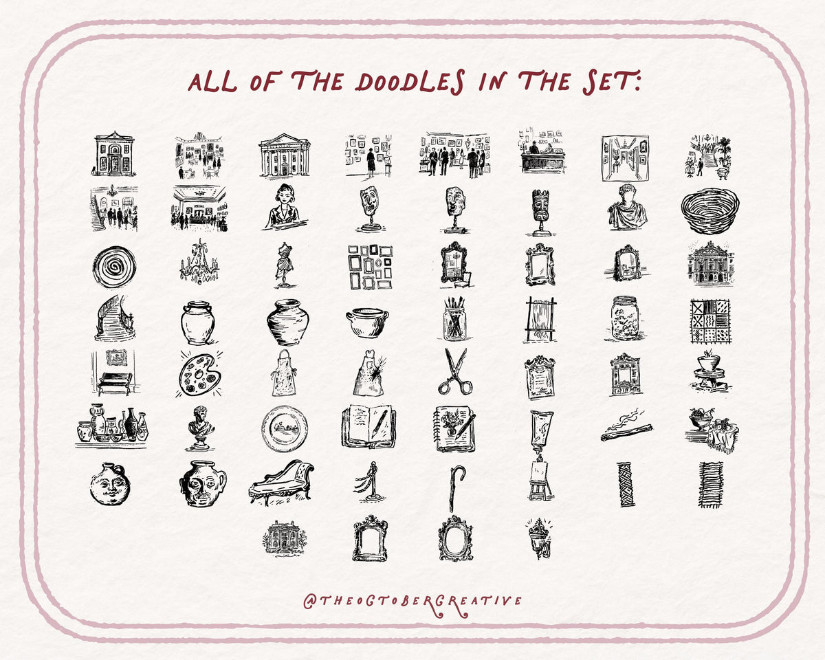 Art Gallery Doodle Pack, preview 5