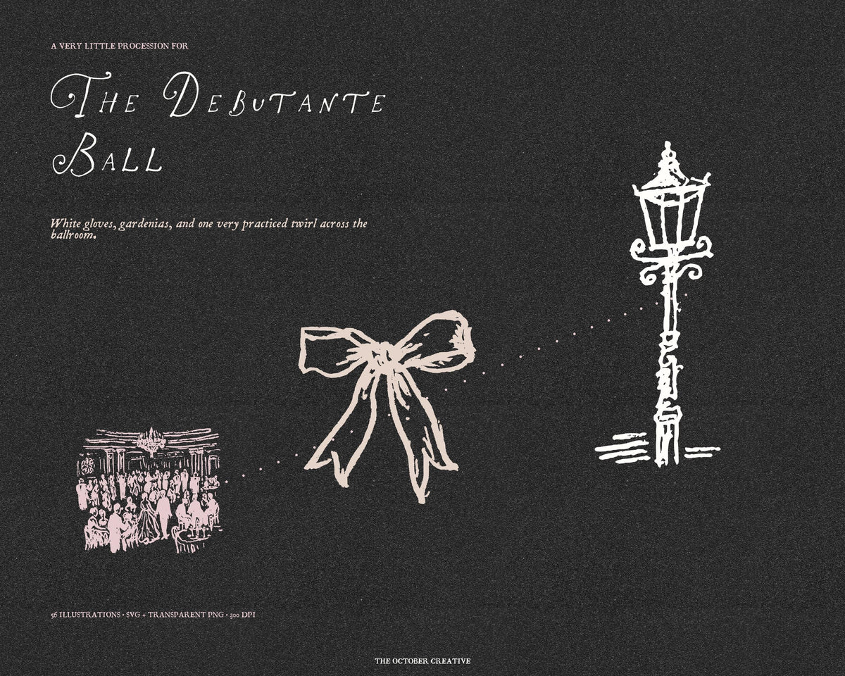 The Debutante Ball Doodle Pack, preview 15