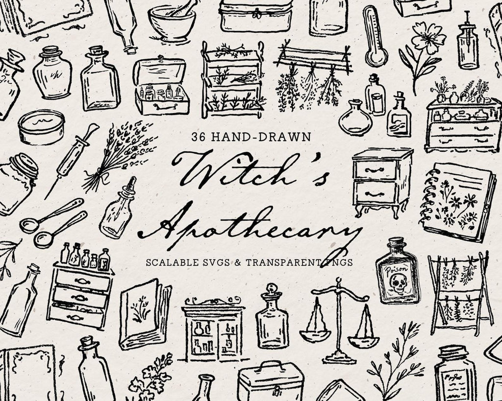 Witchy 4-Pack Doodle Bundle, preview 4