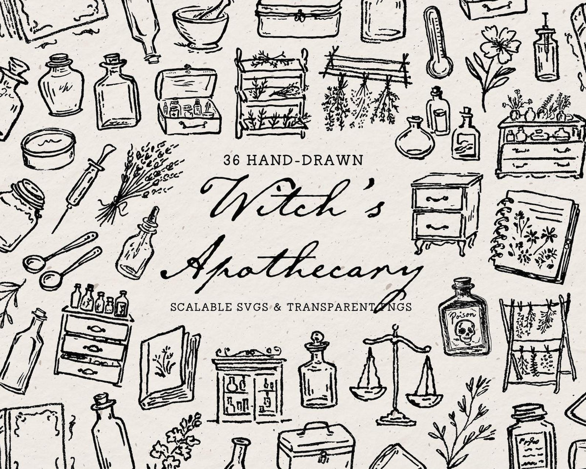 Witchy 4-Pack Doodle Bundle, preview 4