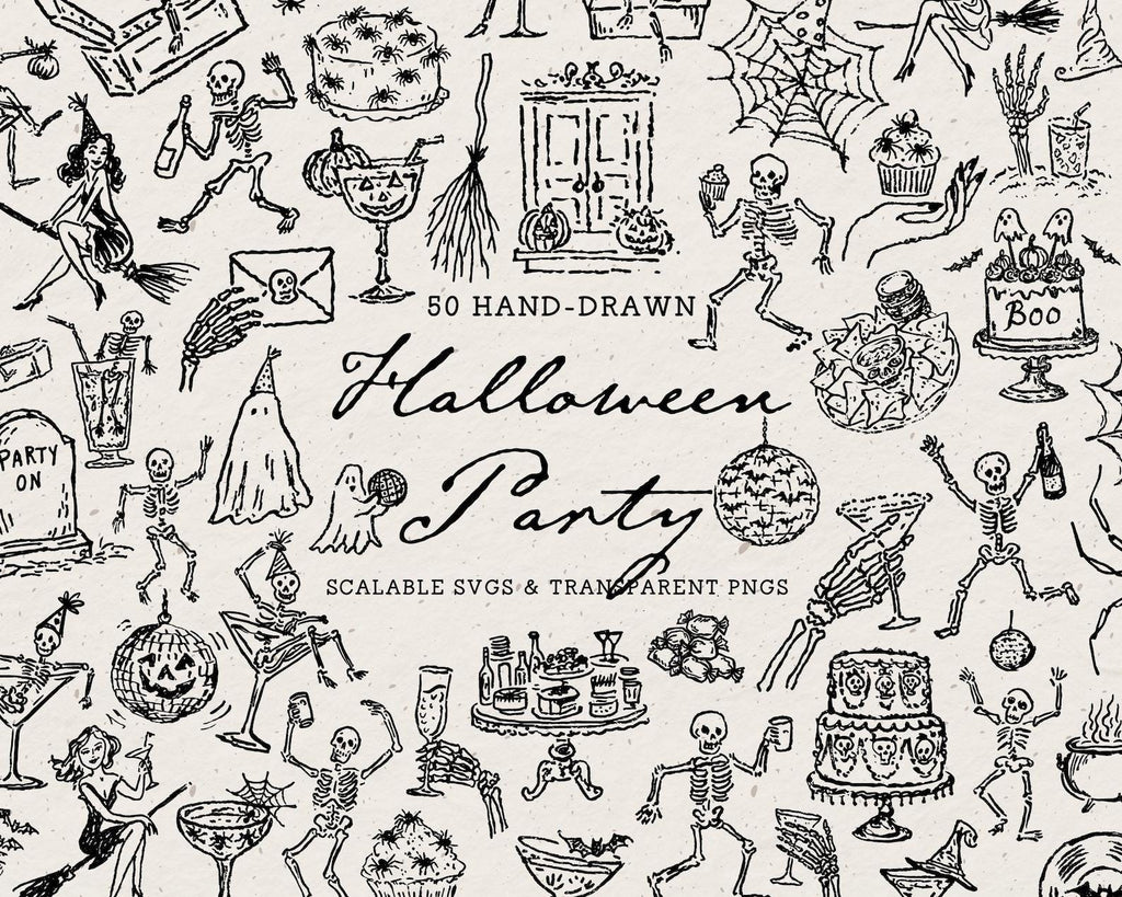 Halloween 4-Pack Doodle Bundle, preview 5