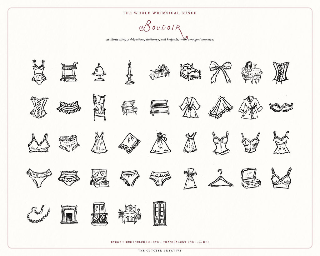 Coquette 4-Pack Doodle Bundle, preview 8