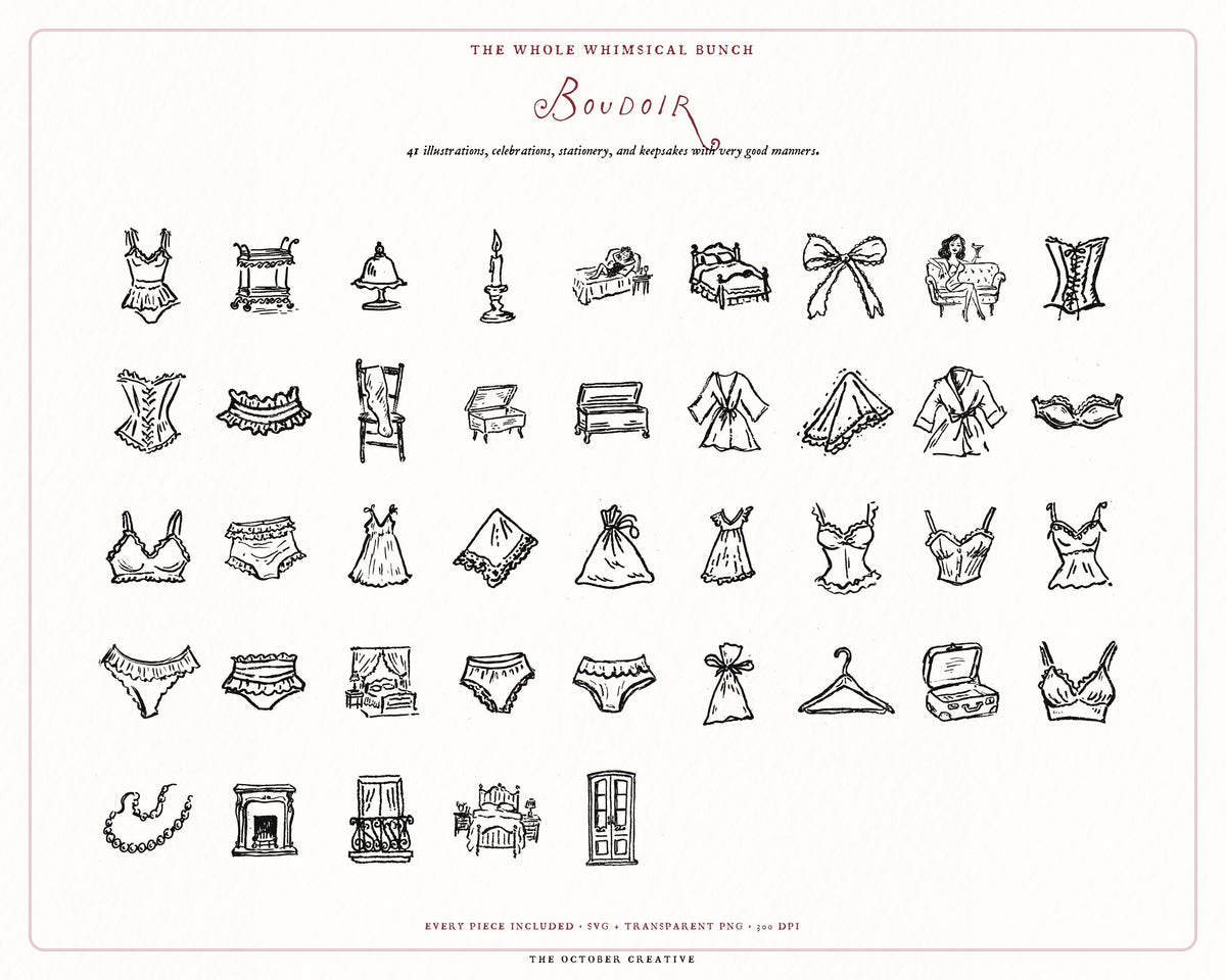 Coquette 4-Pack Doodle Bundle, preview 8