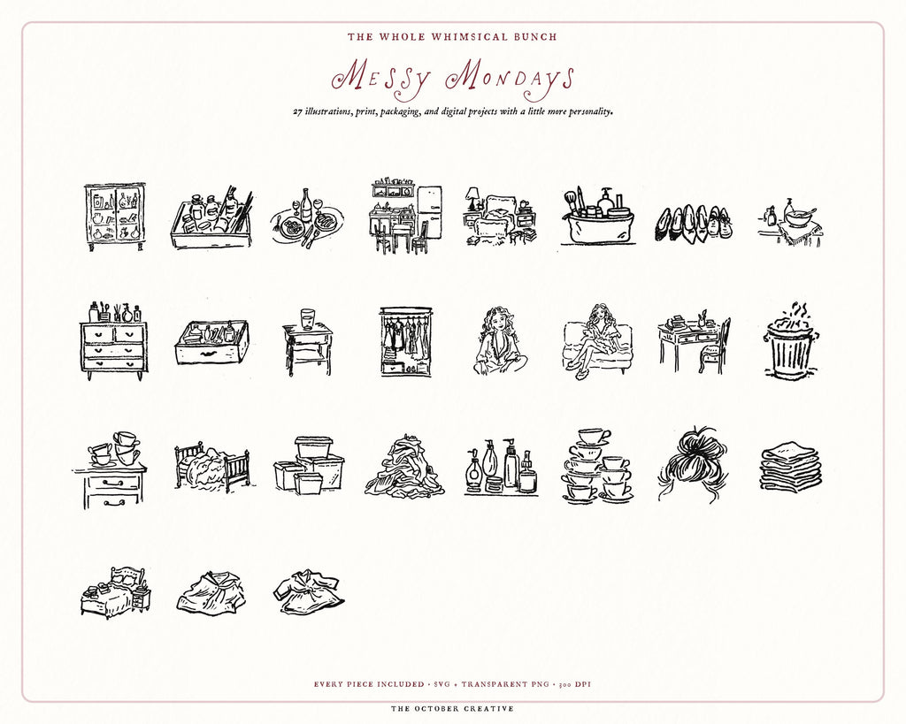 Home Life 4-Pack Doodle Bundle, preview 8