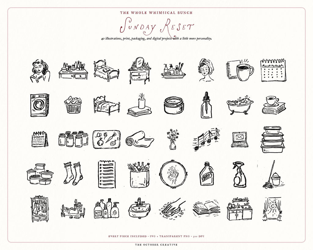 Home Life 4-Pack Doodle Bundle, preview 9