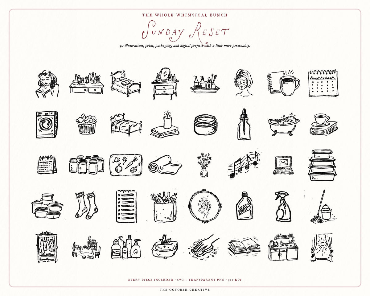 Home Life 4-Pack Doodle Bundle, preview 9