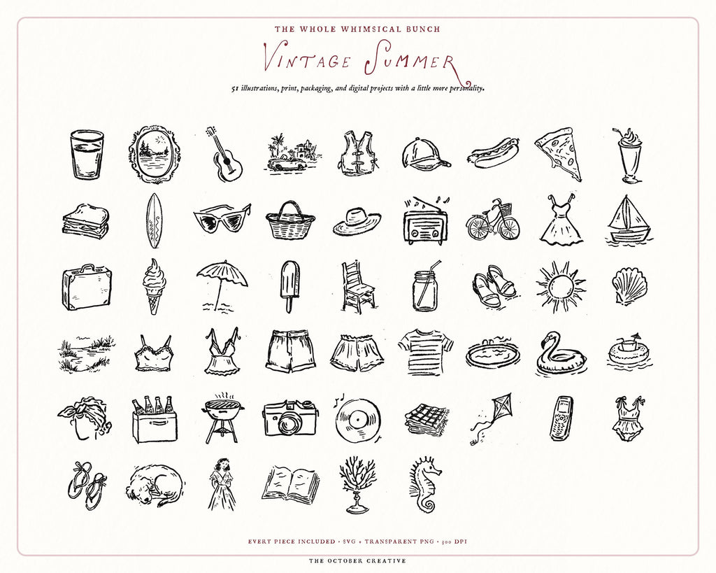 Summer 4-Pack Doodle Bundle, preview 7