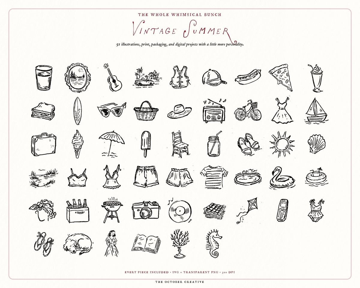 Summer 4-Pack Doodle Bundle, preview 7