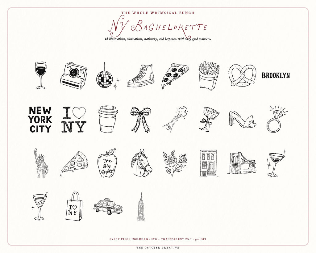 Bachelorette 4-Pack Doodle Bundle, preview 7