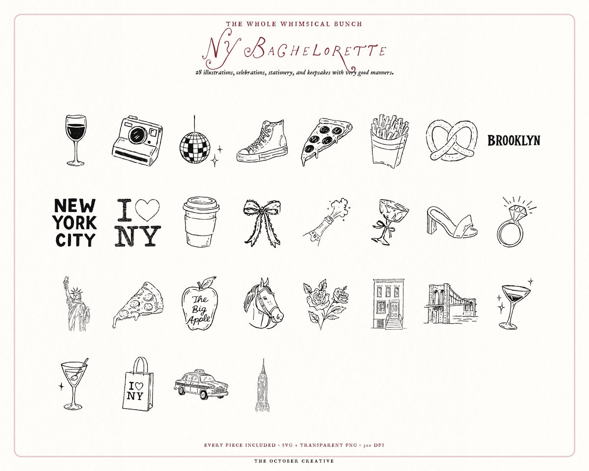 Bachelorette 4-Pack Doodle Bundle, preview 7