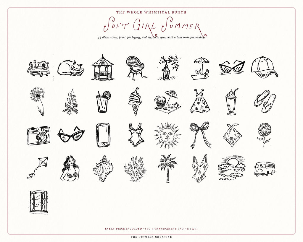 Summer 4-Pack Doodle Bundle, preview 8