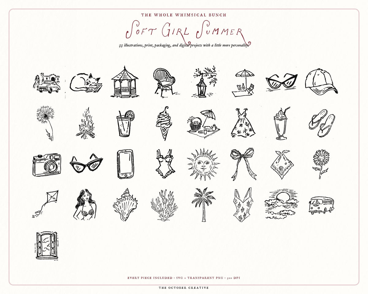 Summer 4-Pack Doodle Bundle, preview 8