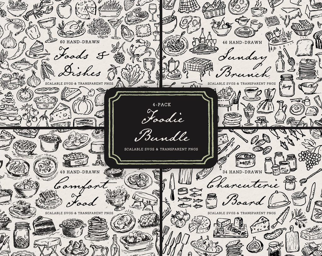 Foodie 4-Pack Doodle Bundle, preview 1
