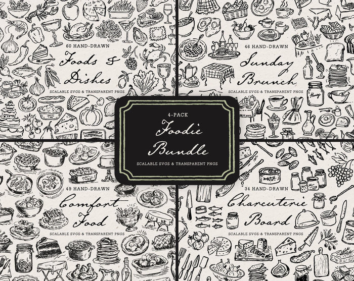 Foodie 4-Pack Doodle Bundle