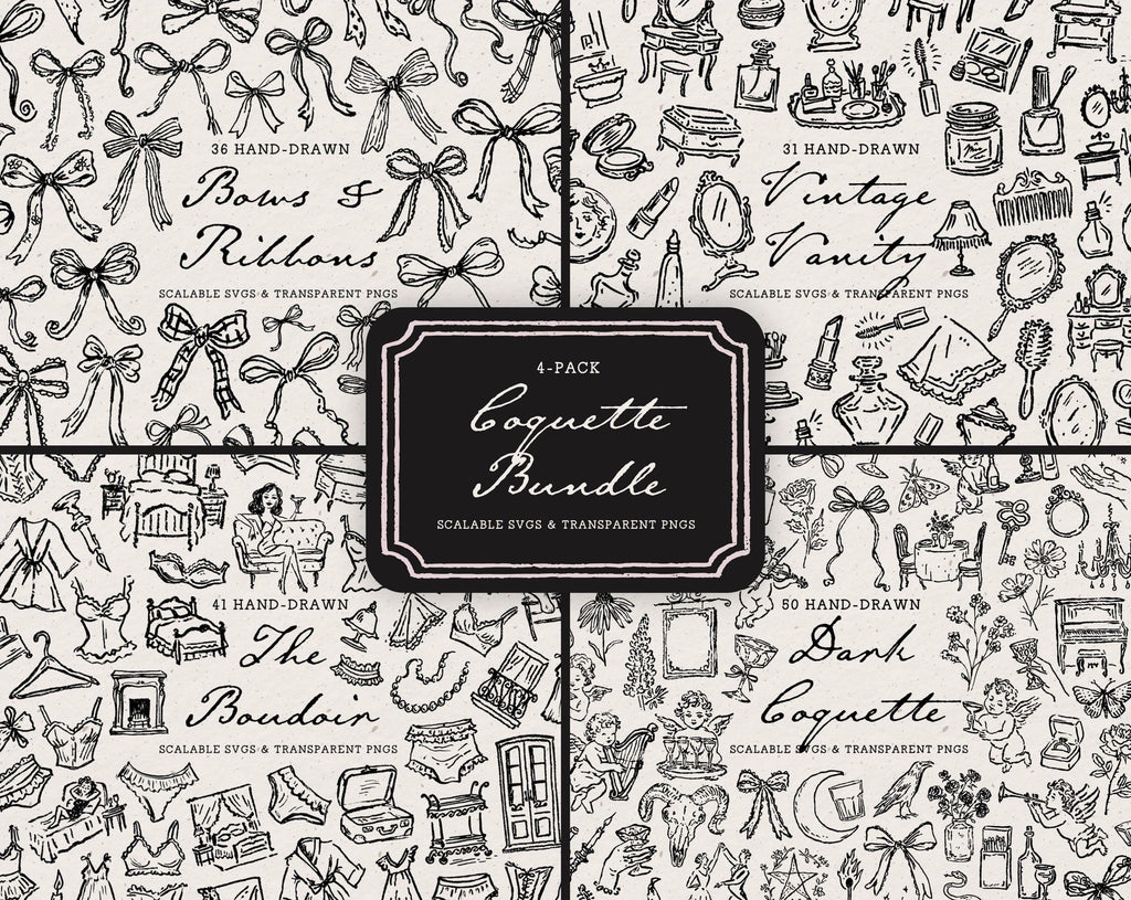 Coquette 4-Pack Doodle Bundle, preview 1