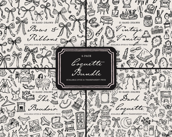 Coquette 4-Pack Doodle Bundle