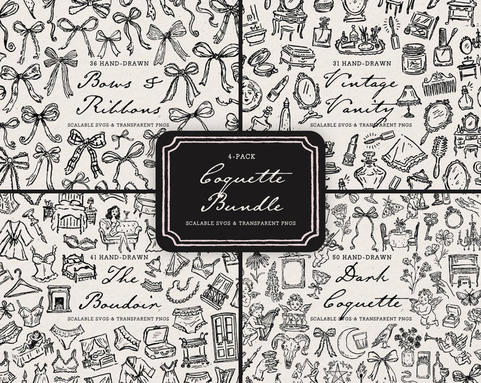 Coquette 4-Pack Doodle Bundle