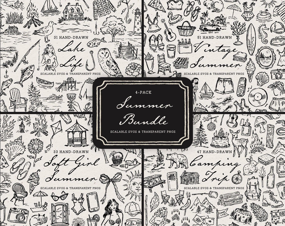 Summer 4-Pack Doodle Bundle, preview 1