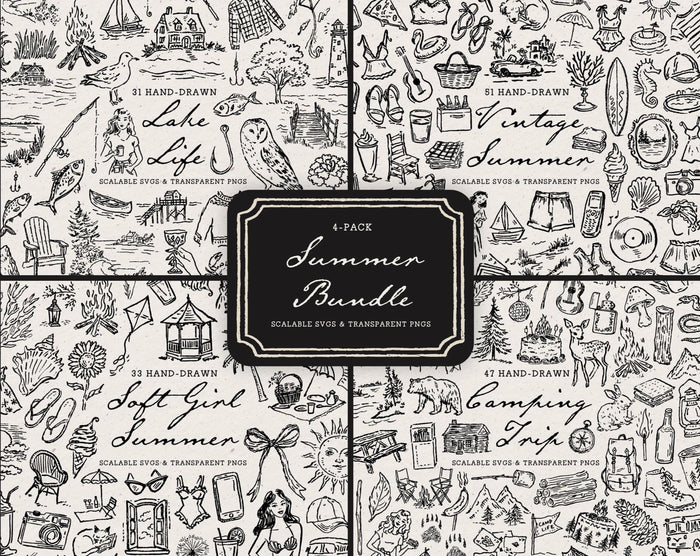 Summer 4-Pack Doodle Bundle