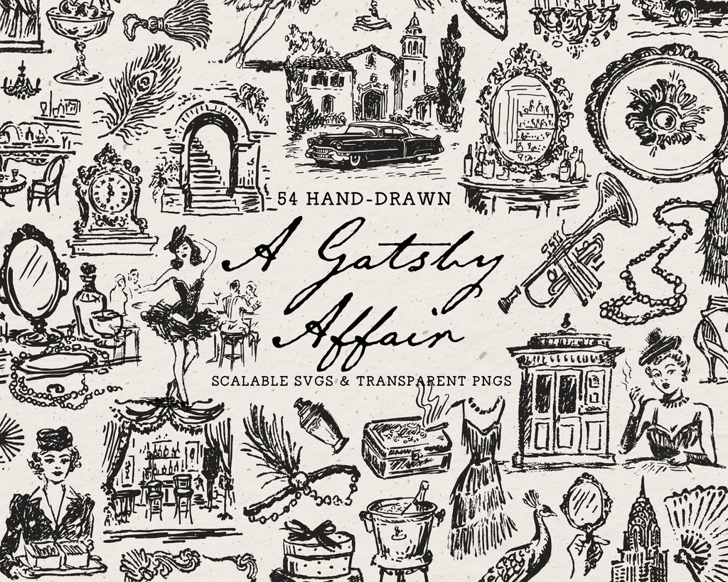 A Gatsby Affair Doodle Pack, preview 1