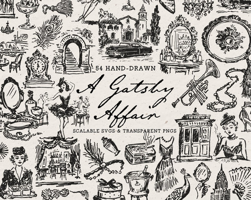A Gatsby Affair Doodle Pack, preview 1