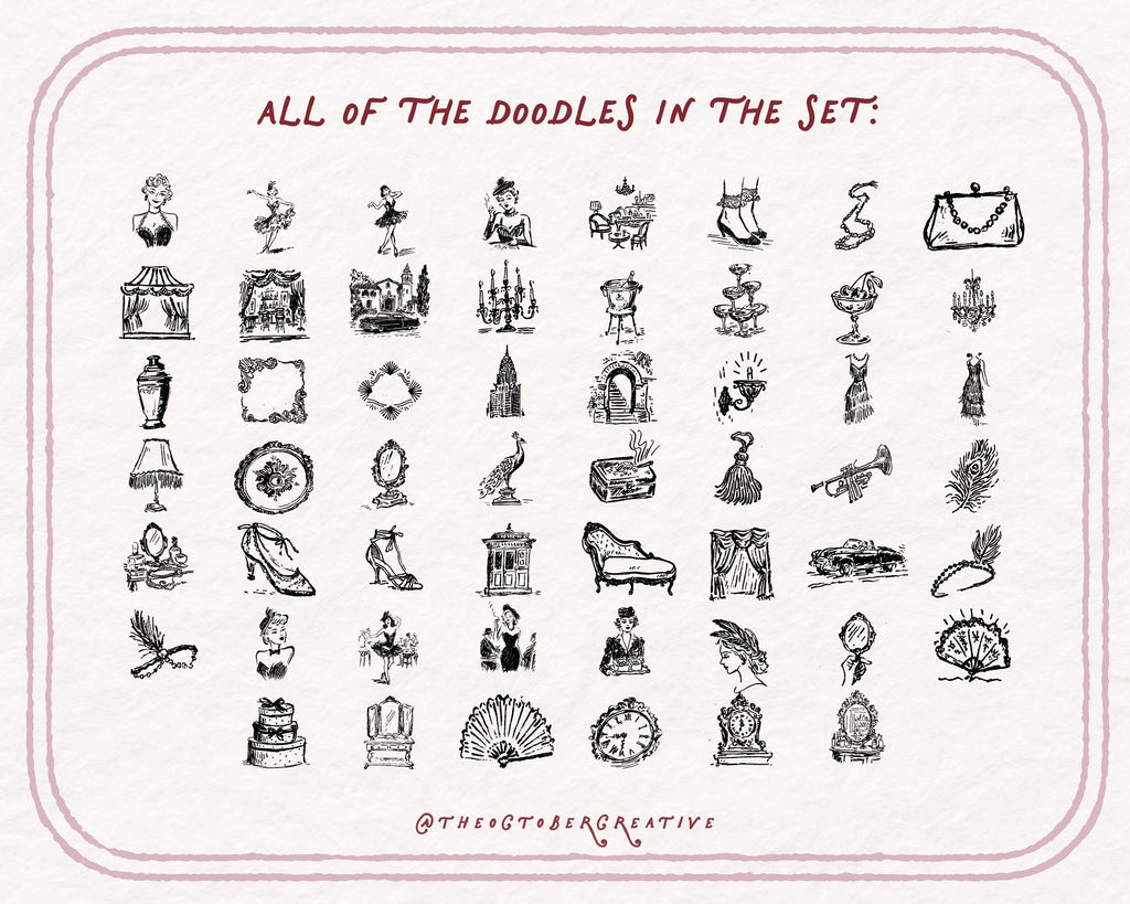 A Gatsby Affair Doodle Pack, preview 5