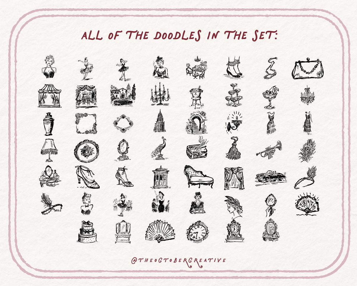 A Gatsby Affair Doodle Pack, preview 5