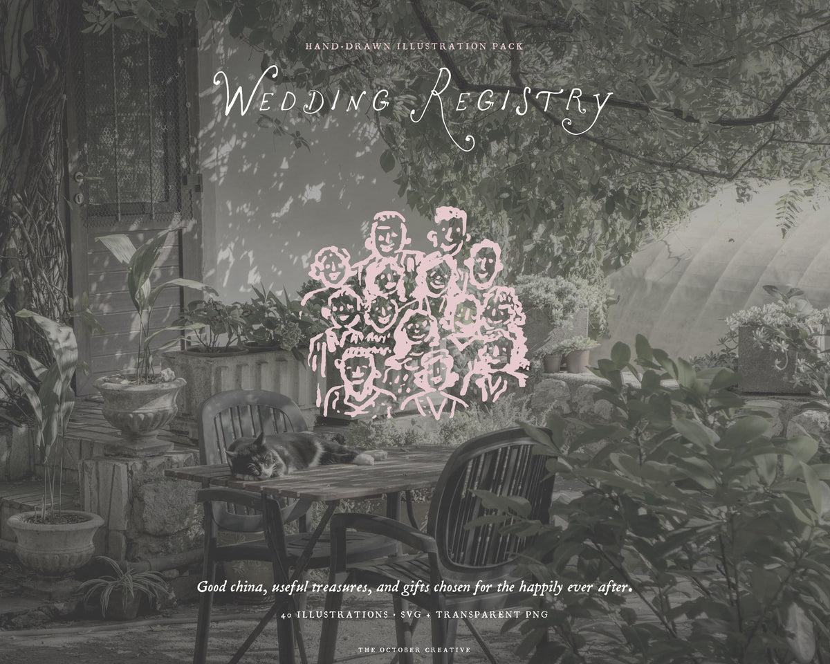 Wedding Registry Doodle Pack, preview 7