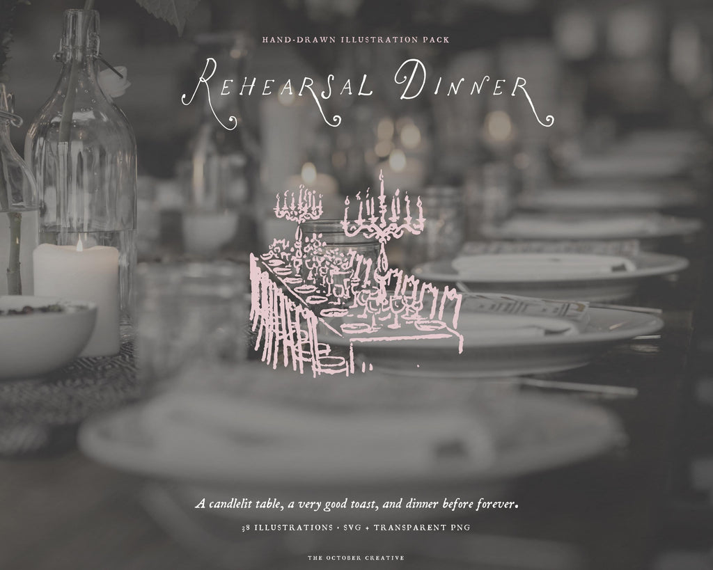 Rehearsal Dinner Doodle Pack, preview 7