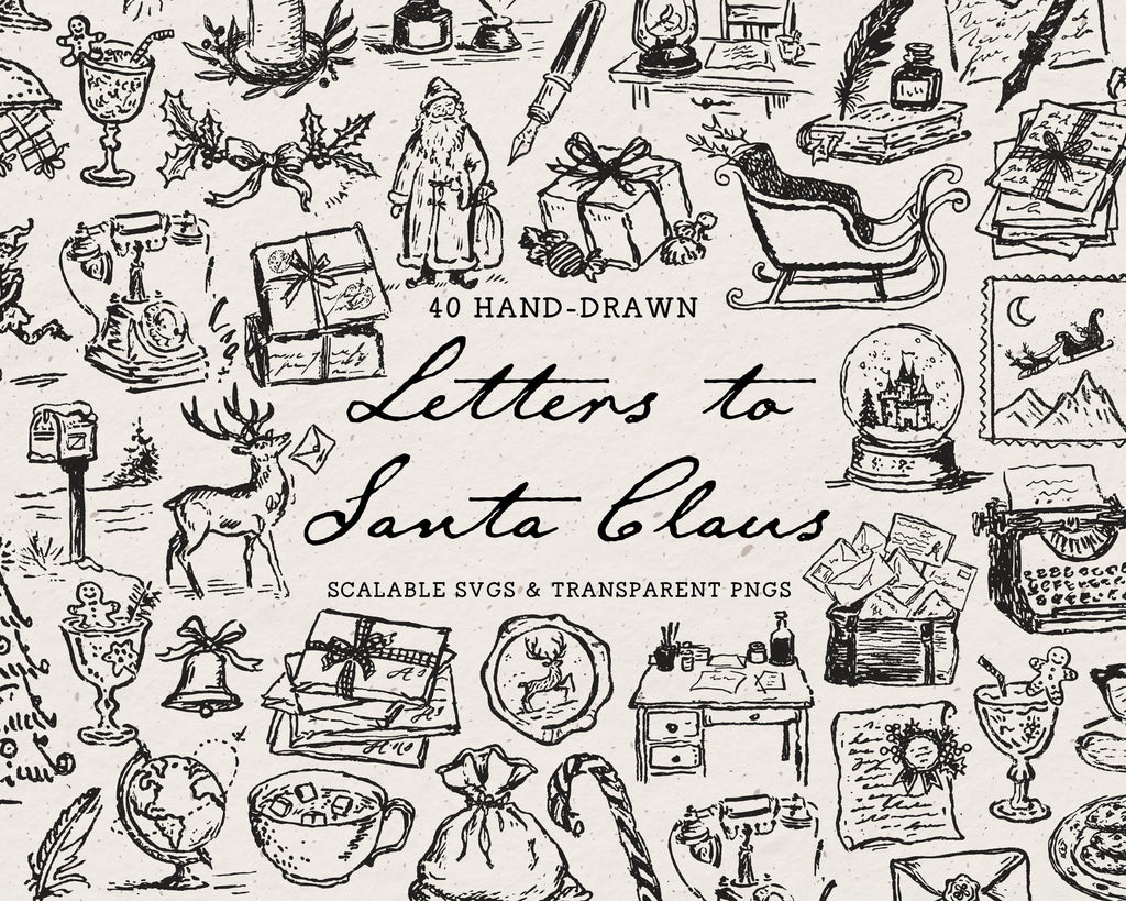 Letters to Santa Doodle Pack, preview 1